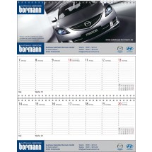 Tischquerkalender Business-Standard-schwarz /880_ rot